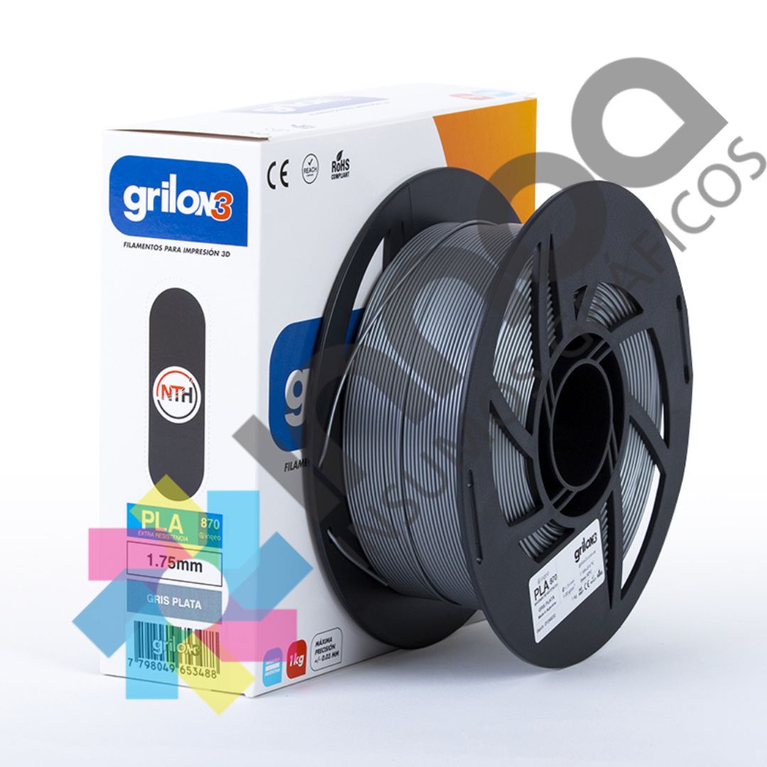 GRILON3 PLA-NT 870 04_GRIS PLATA 1.75 MM X 1 KG