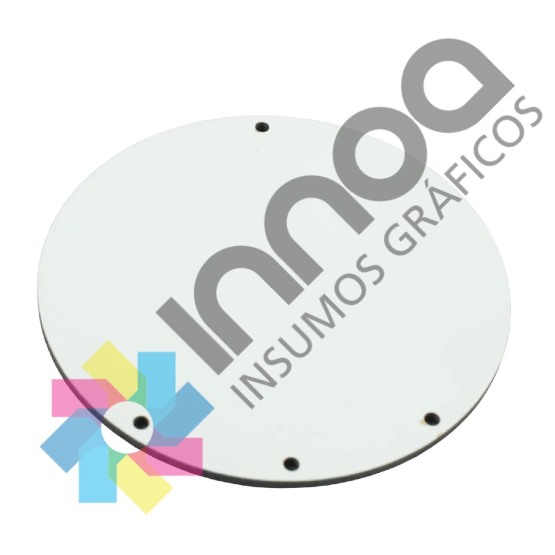Forma Circular 9.8 diametro perforado madera cristal x10 Unidades