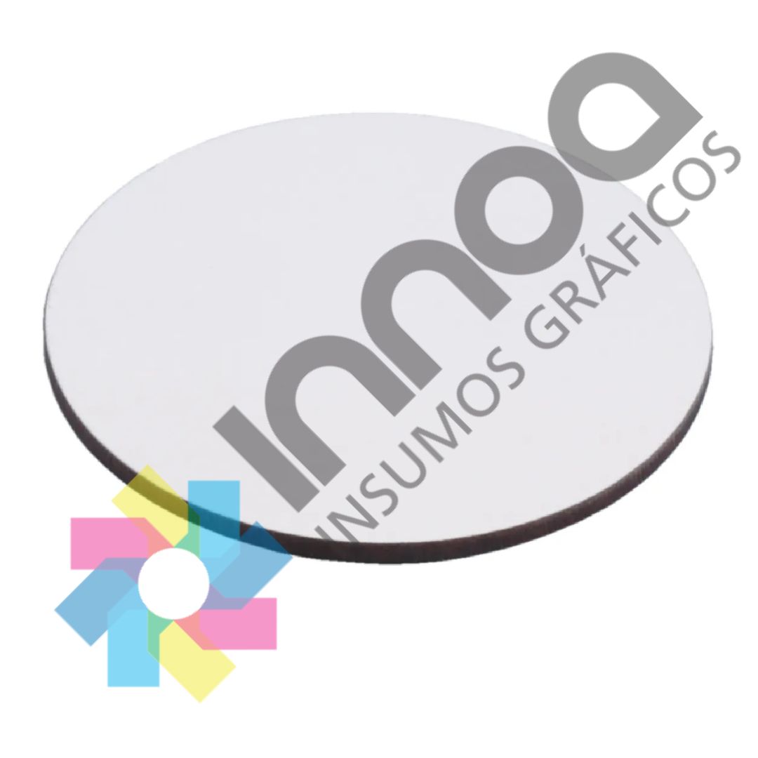Formita Circular FICHA MEMO TEST 6 cm diametro madera cristal x10 Unidades