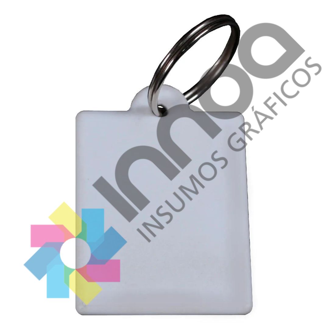 LLAVERO 4X6 MADERA CRISTAL MAS ARANDELA LLAVERO X10 Unidades