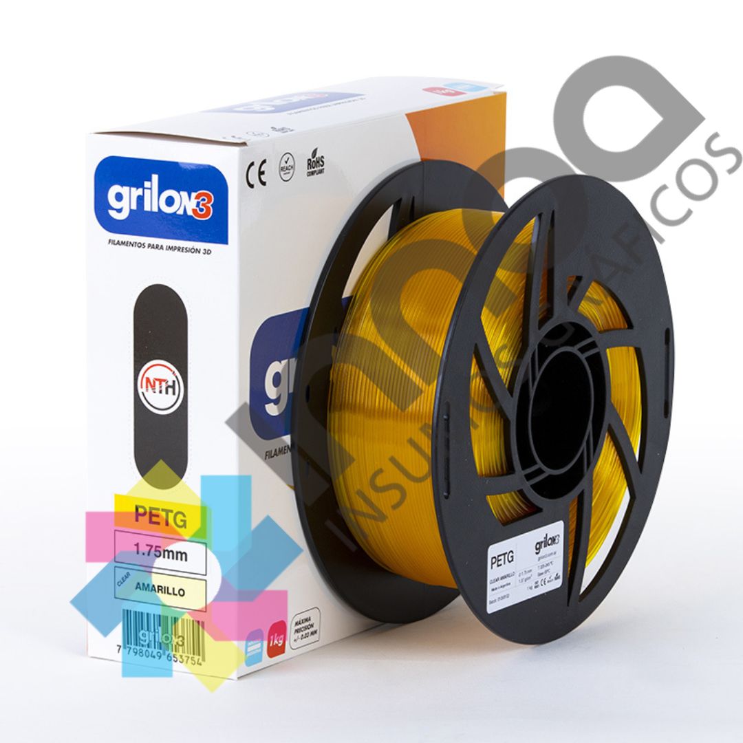 GRILON3 PETG CLEAR AMARILLO 1.75 MM X 1 KG