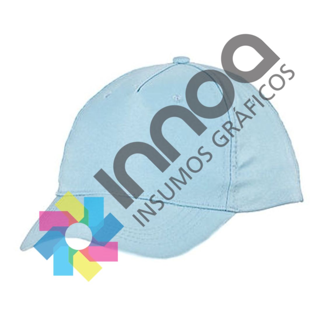 G44 GORRA 6 GAJOS ALG/POL CELESTE VIVO BLANCO