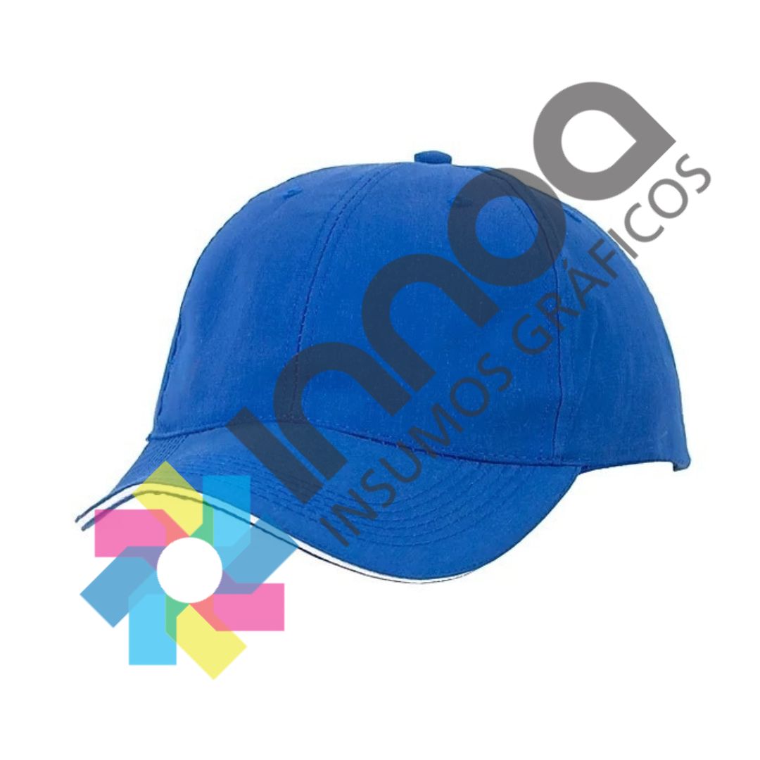 G44 GORRA 6 GAJOS ALG/POL FRANCIA VIVO BLANCO