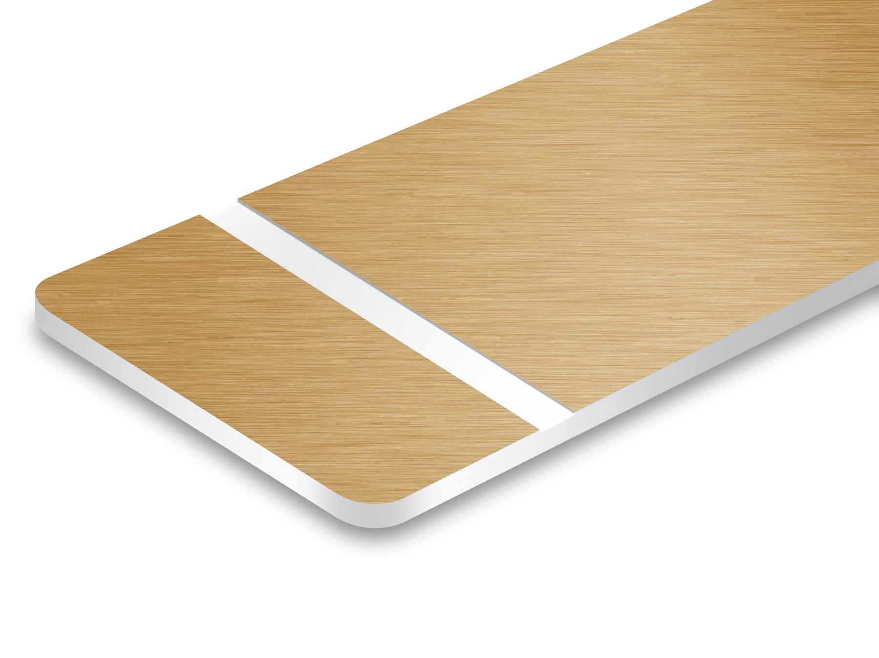 BICAPA CEPILLADO ORO/BLANCO 1.6 MM 1.20 X 0.60 METROS