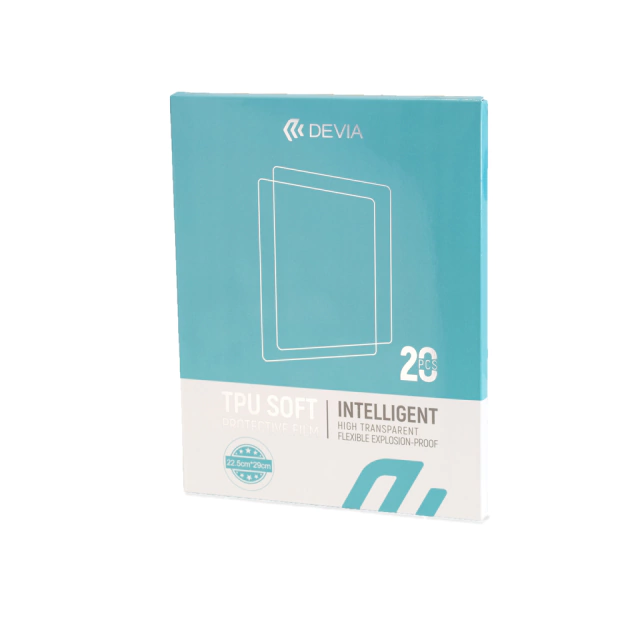 CAJA DE 20 FILM UPGRADED CRISTAL CLEAR DEVIA PARA TABLET HASTA 10 PULGADAS - HYDROGEL