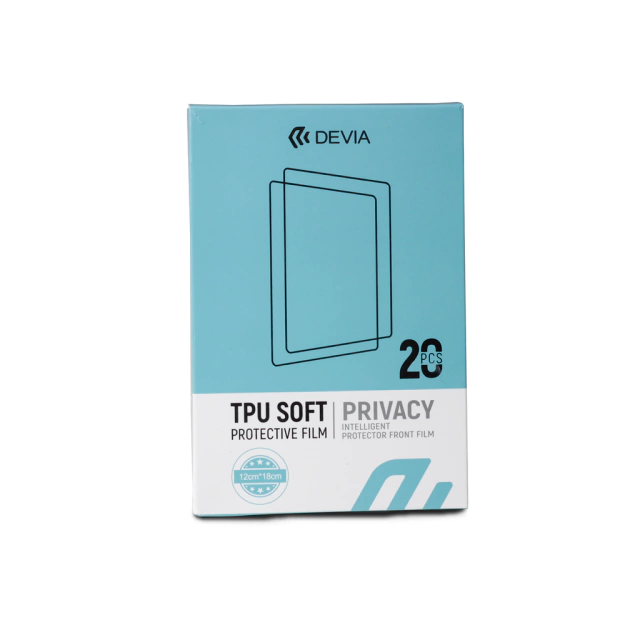 CAJA DE 20 FILM PRIVACY DEVIA PARA PROTECTORES DE CELULARES - HYDROGEL