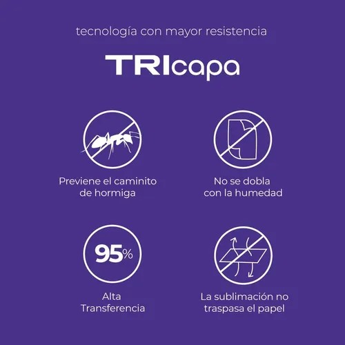PAPEL PARA SUBLIMACION TRICAPA A4 X 100 HOJAS 100 GRAMOS ART-JET - Imagen 3