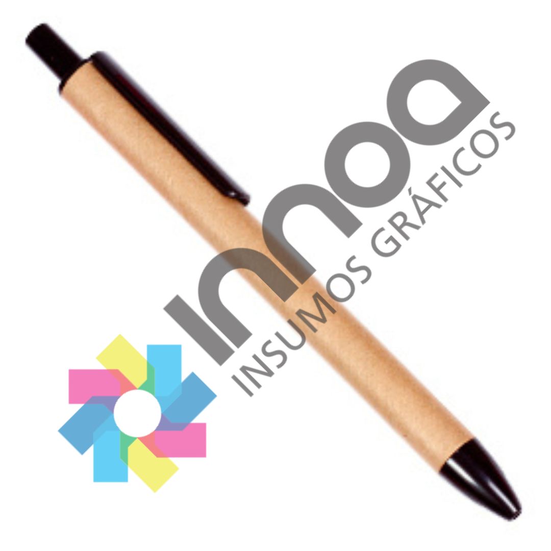 BOLIGRAFO ECO PEN CLIP NEGRO X10 UNIDADES