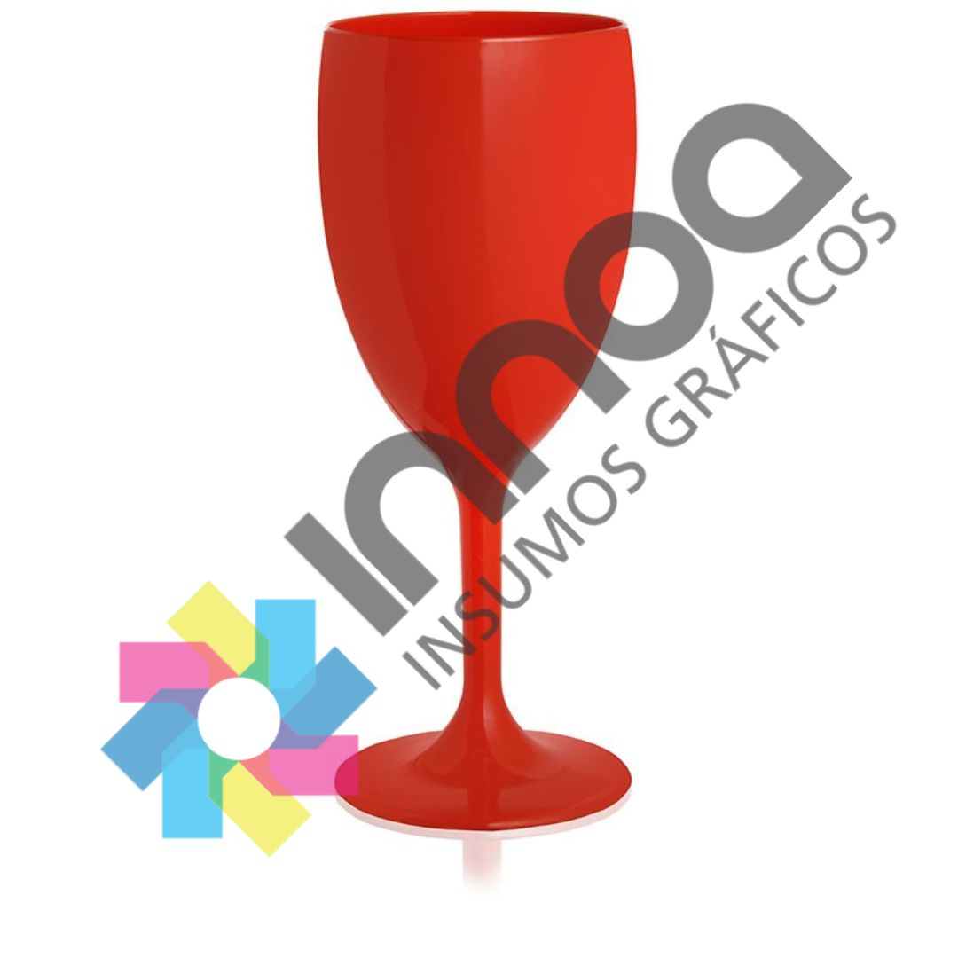 COPA PARA VINO Y AGUA ROJO PLENO 400 CM3 PACK X 6 UNIDADES