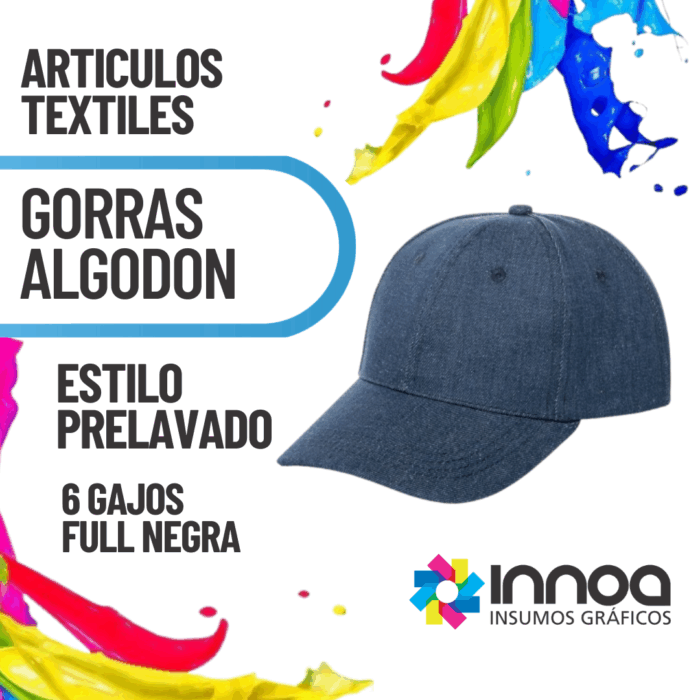 G21 GORRA 6 GAJOS ALGODON PRELAVADA FULL AZUL