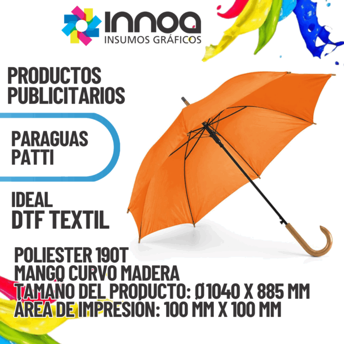 PARAGUAS PATTI NARANJA APTO DTF