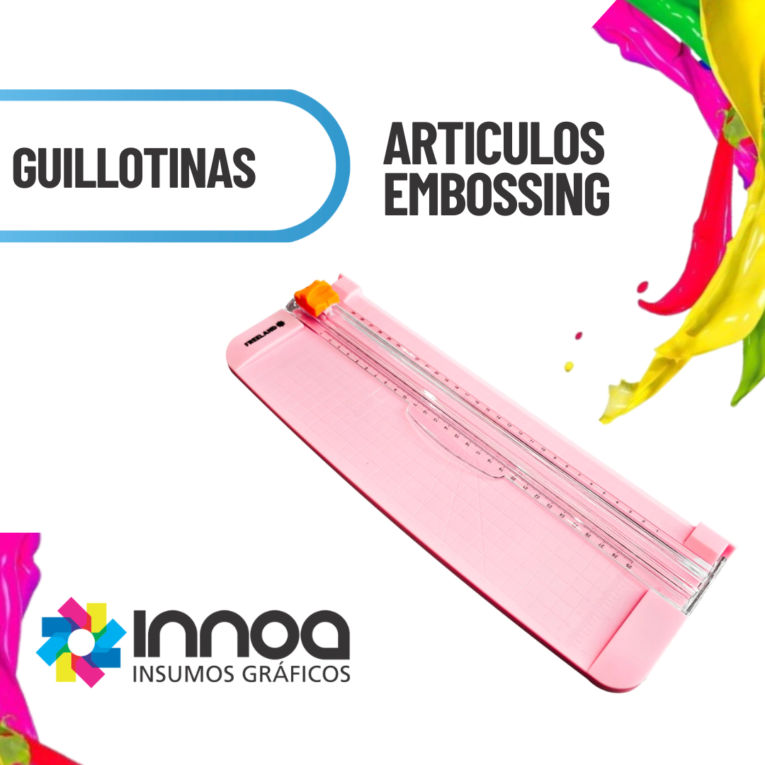 GUILLOTINA FREECUT GO CUCHILLA DESLIZABLE ROSA